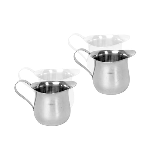 Stainless Steel Silver Bell Creamer Cream Pitcher for Milk, Barware (12 PC, 3 oz)