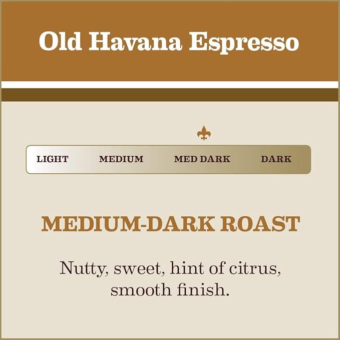 Gaviña Old Havana Espresso Whole Bean Coffee,Medium-Dark Roast,Nutty and Sweet,32 oz Bag,(Pack of 2)