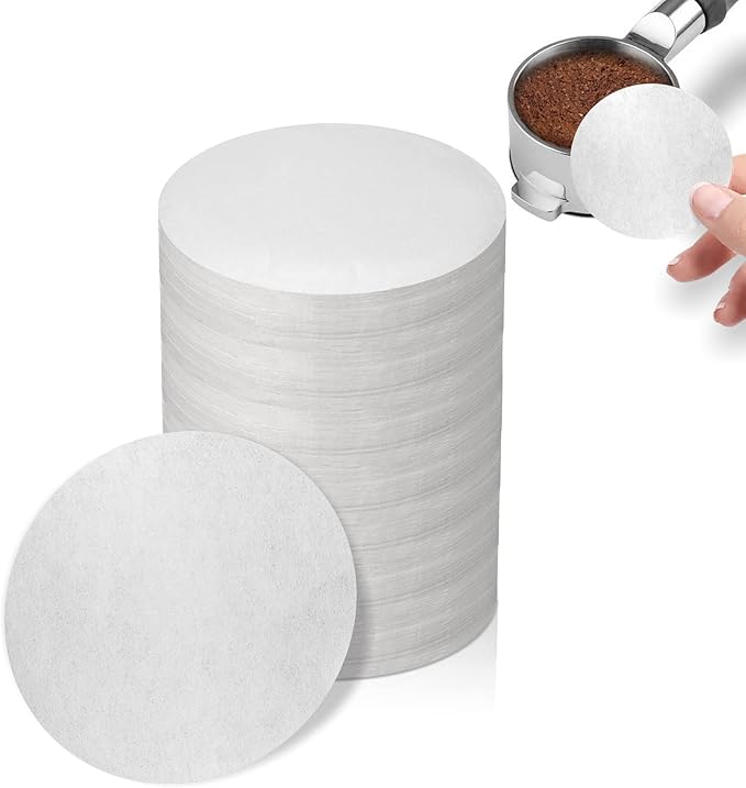 1000 Pcs Coffee Paper Filter for Espresso Coffee Maker, 58 mm Unbleached Espresso Filter Puck Screen Portafilter Paper Compatible with Breville Barista, Mr. Coffee and Other Espresso Machine