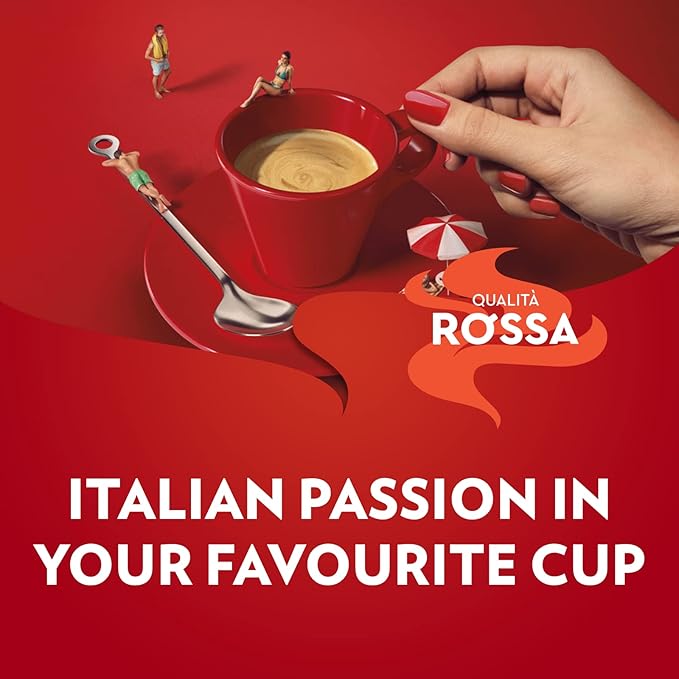 Lavazza Qualità Rossa Whole Bean Coffee, Medium Roast, Arabica and Robusta Blend, 2.2 lb Bag (Pack of 1)