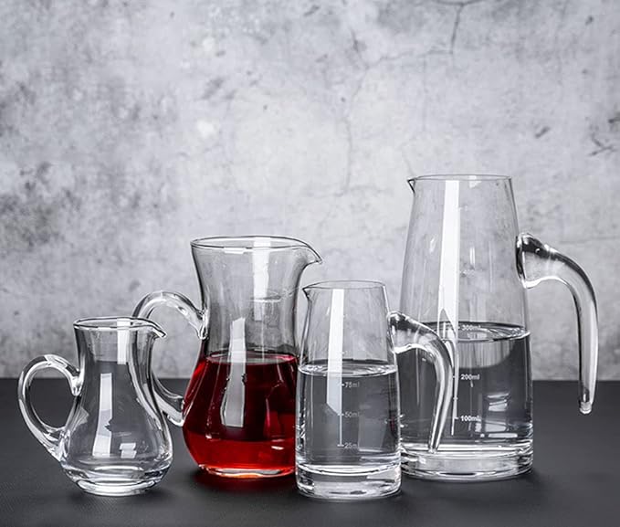 2pcs Glass Creamer Pitcher Sauce Serving Pitcher Milk Creamer Jug,100ml