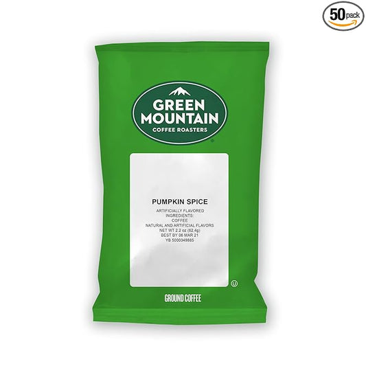 Green Mountain Coffee Roasters Pumpkin Spice, Keurig Fractional Packs, 50 Count, 2.2 oz.