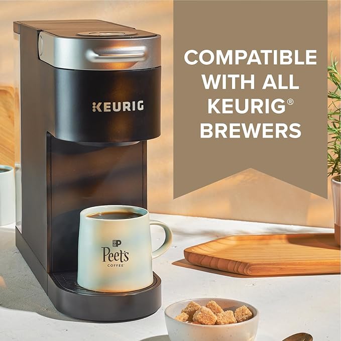 Peet's Coffee, Dark Roast Keurig K-Cup Pods, 100% Arabica Coffee - French Roast 88 Count (4 Boxes of 22 Pods)