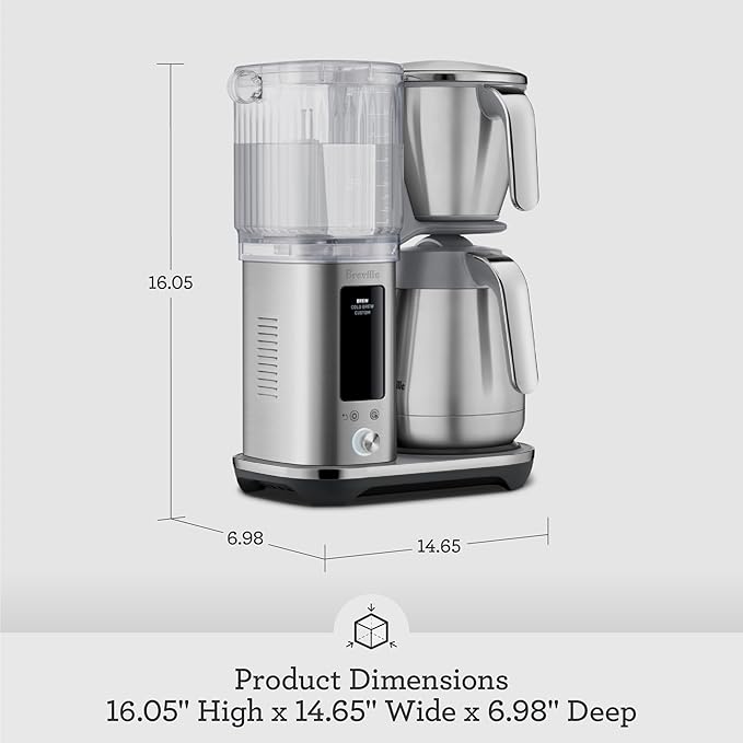 Breville Luxe Drip Coffee Machine BDC465BTR, Black Truffle, Thermal Carafe