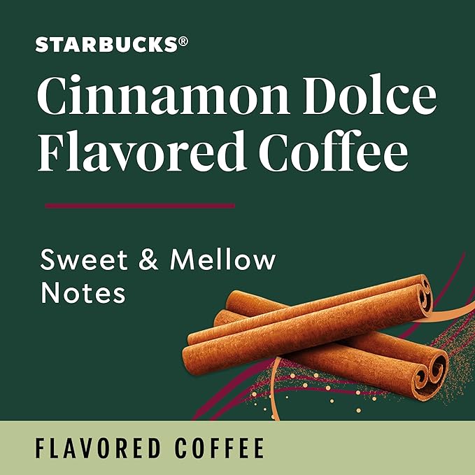 Starbucks K-Cup Coffee Pods, Flavored Hot or Iced Coffee, Cinnamon Dolce, 60 Keurig Pods