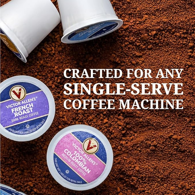 Victor Allen's Coffee White Chocolate Caramel Flavored Cappuccino,Serve Cups for Keurig K-Cup Brewers,42 Count (Pack of 2)