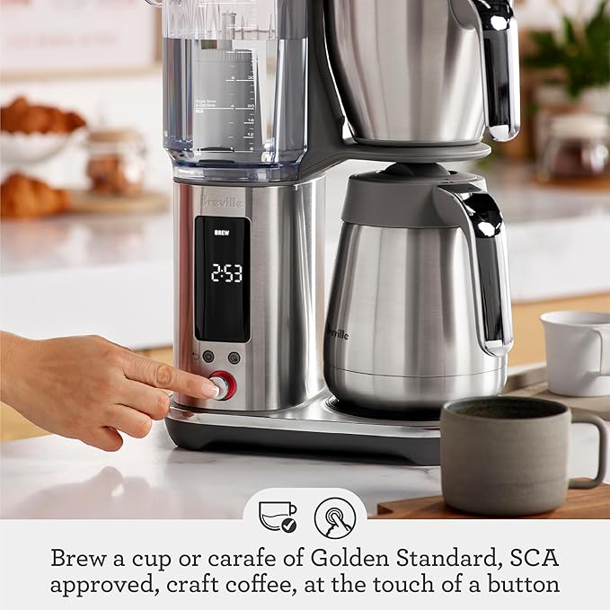 Breville Luxe Drip Coffee Machine BDC465BTR, Black Truffle, Thermal Carafe